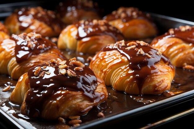 Pain au Chocolat francês caseiro, felicidade em cada mordida.