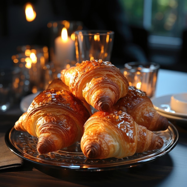 Pain au Chocolat Pastel relleno con palos de chocolate Gourmet