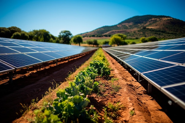 Foto painéis fotovoltaicos energia renovável