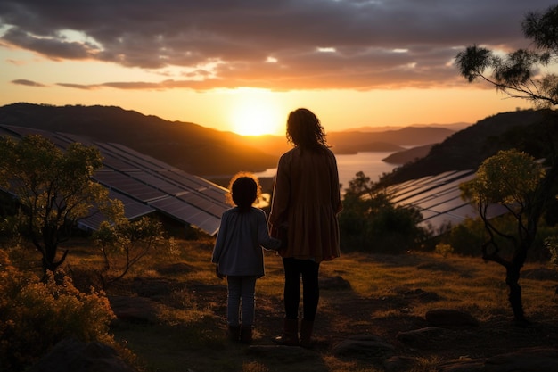 Painéis solares de energia alternativa