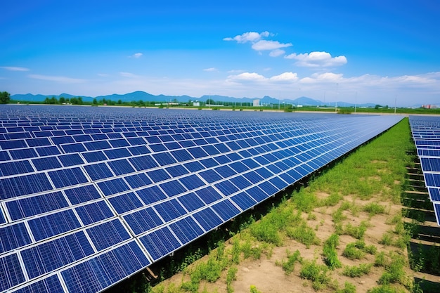 Painéis solares em vista aérea