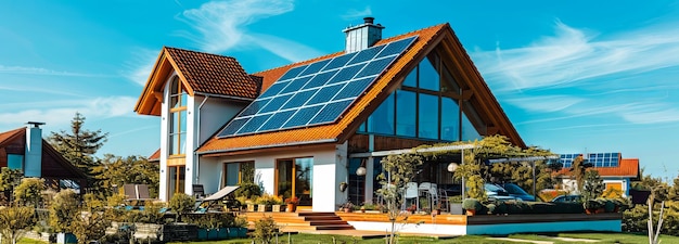 Painéis solares numa casa