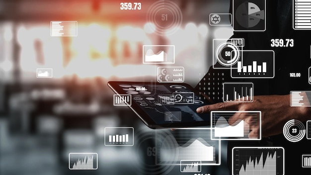 Painel conceitual de negócios para análise de dados financeiros