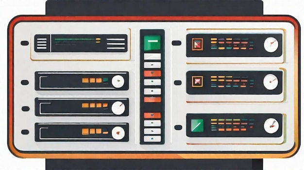 Foto painel de controlo da instalação de alta tecnologia