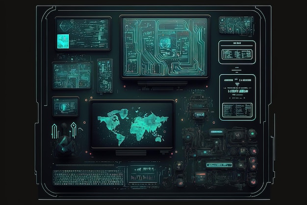 Painel Tecnológico Futurista