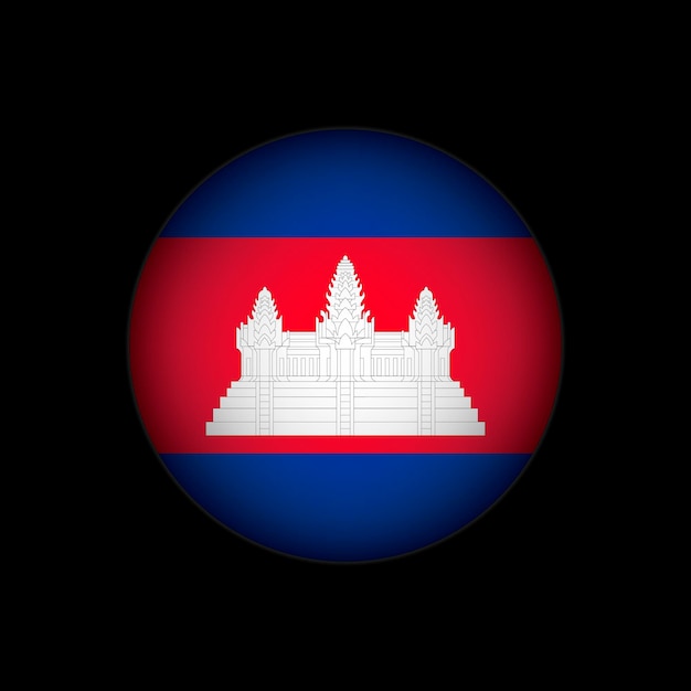 País Camboja Bandeira do Camboja Ilustração vetorial