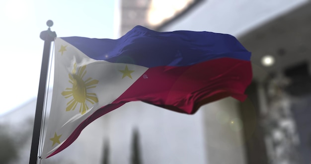 País de bandeira nacional das Filipinas acenando a bandeira Política e ilustração de notícias