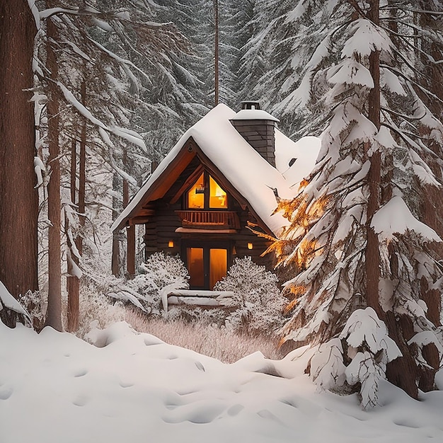 Un país de las maravillas invernales espera con árboles cubiertos de nieve