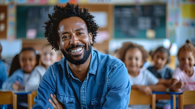 Foto pais que apoiam e encorajam as crianças apresentação escolar com gestos positivos pais eficazes