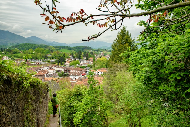 País vasco, saint jean pied de port en el sur de francia