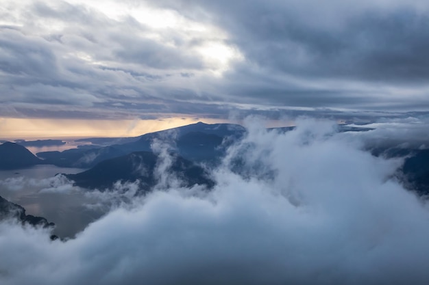 Paisagem aérea canadense