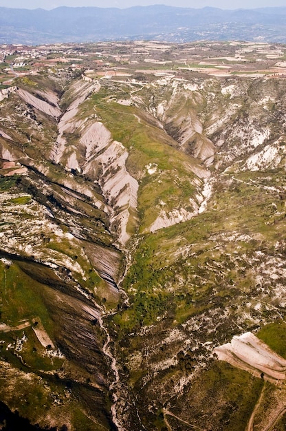 Paisagem aérea de chipre