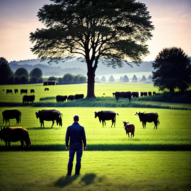 Paisagem agrícola IA gerativa