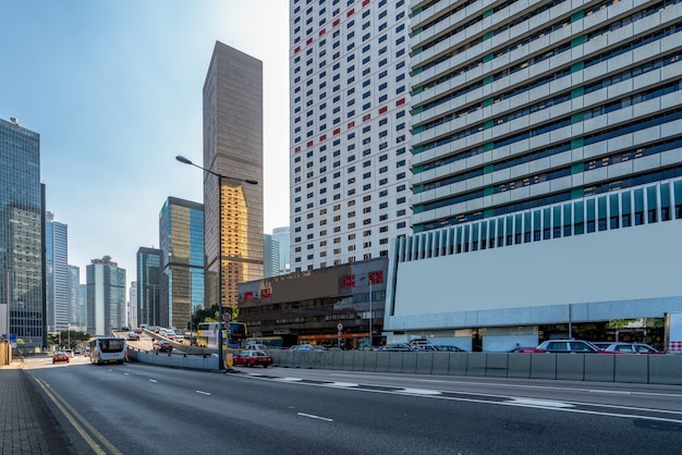 Paisagem arquitetônica urbana moderna de Hong Kong