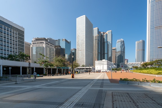 Foto paisagem arquitetônica urbana moderna de hong kong