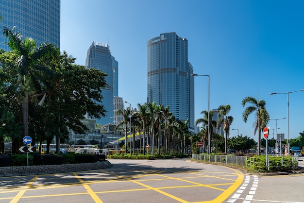 Paisagem arquitetônica urbana moderna de hong kong