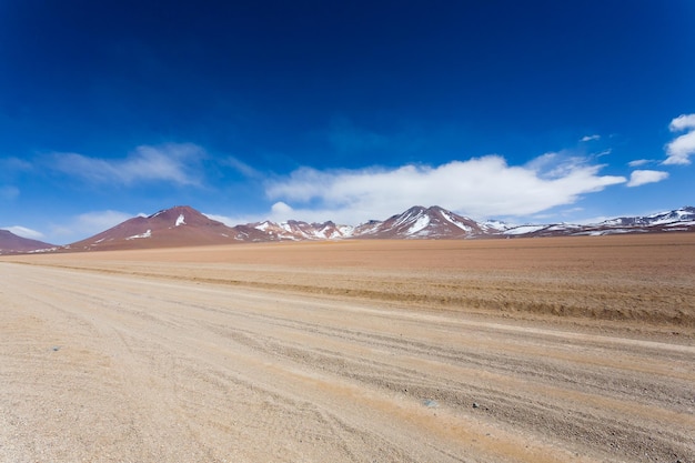 Paisagem boliviana, vista do deserto de salvador dali. bolívia linda