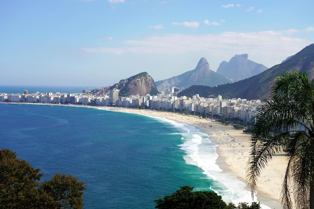 Foto paisagem carioca praia de copacabana rio de janeiro brasil