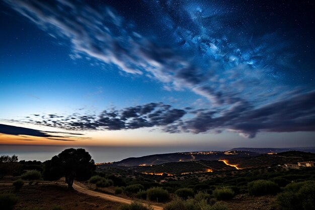 Paisagem com a Via Láctea