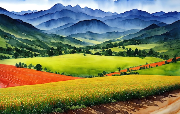 Paisagem com montanhas