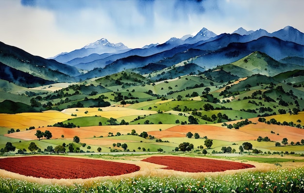 Paisagem com montanhas