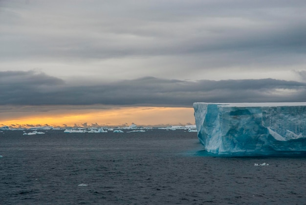 Paisagem congelada selvagem Península Antártica Antártica