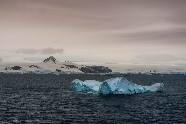 Paisagem congelada selvagem Península Antártica Antártica