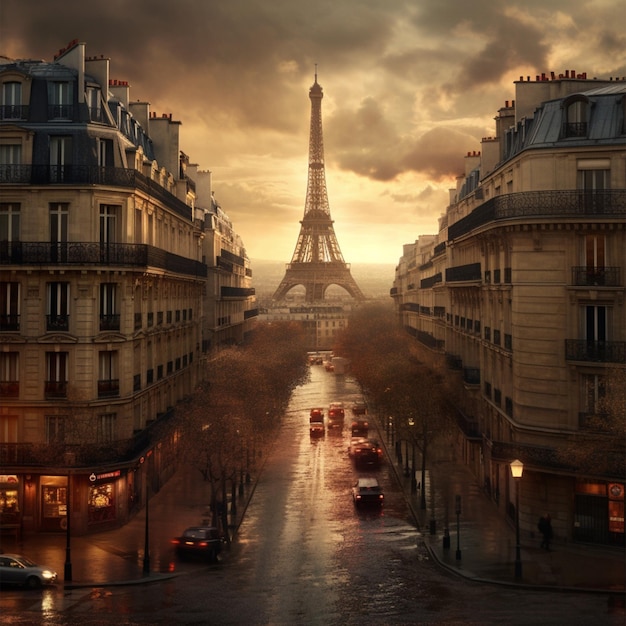 paisagem da cidade de paris