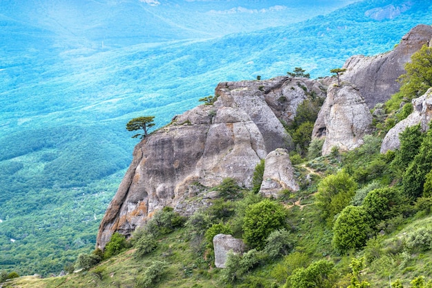 Paisagem da Crimeia no verão Rússia