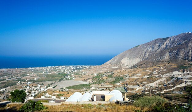 Paisagem da ilha de santorini