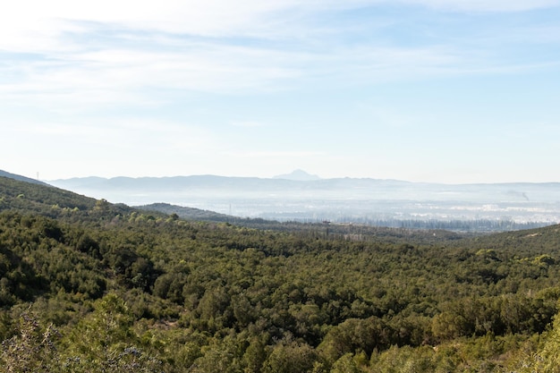 Paisagem da montanha Boukornine em Boukornine Tunis Tunísia