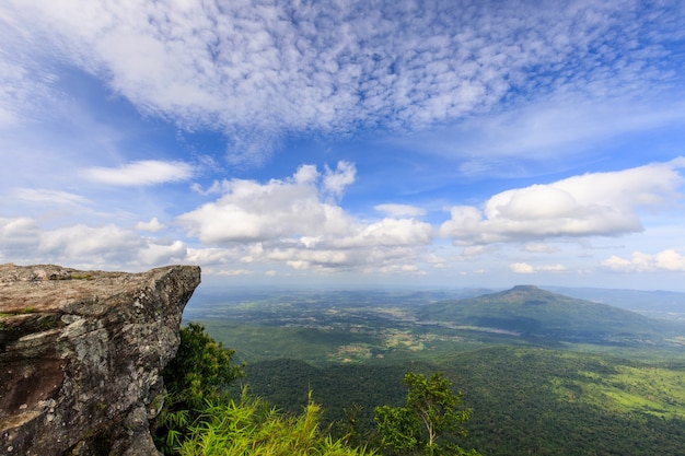 Paisagem da montanha de phu-hor na província tailândia de loei.