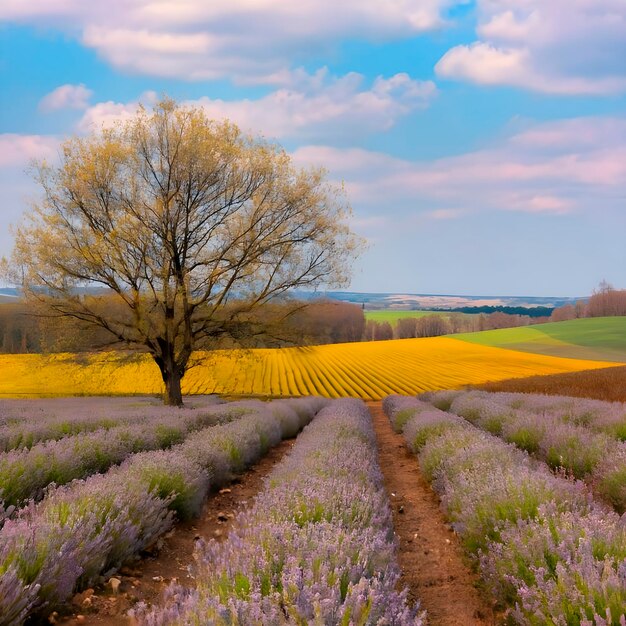 Paisagem da primavera a gerada