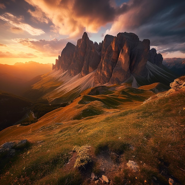 Foto paisagem das dolomitas