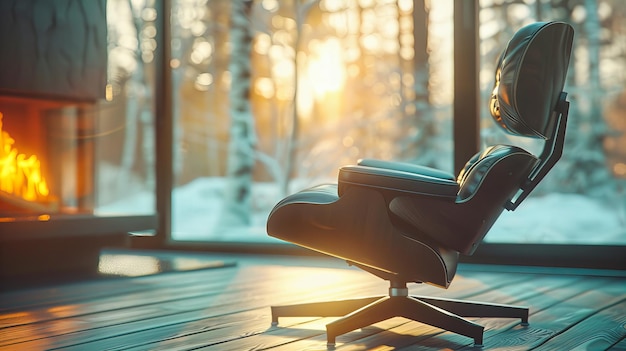 Paisagem das Maravilhas de Inverno Coberta de Neve Escena da Natureza Ambiente bonito e gelado para o Natal e as celebrações de férias