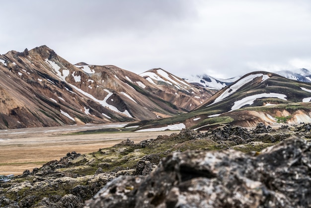 Paisagem das terras altas da Islândia Landmannalaugar