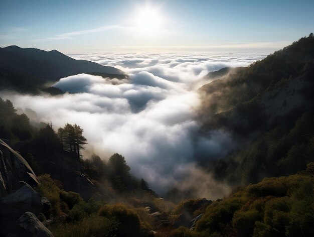 Foto paisagem de alta montanha