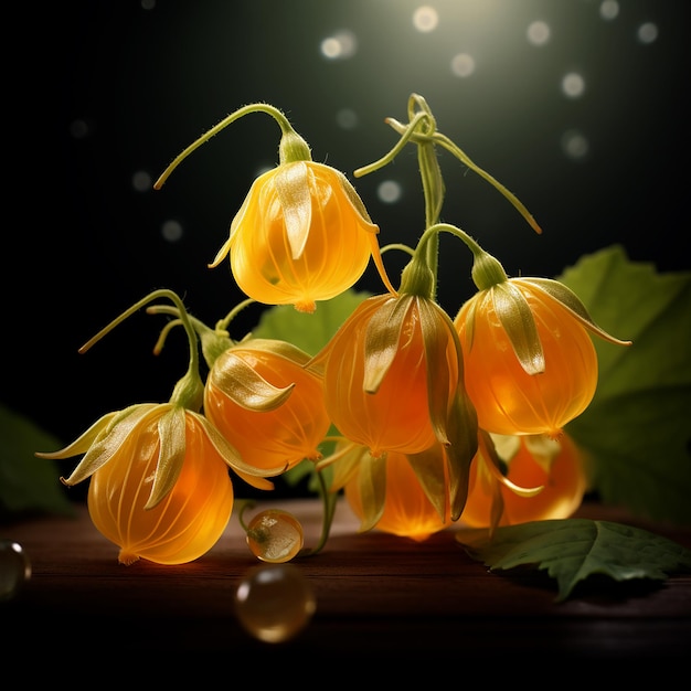 Foto paisagem de arte digital de cape gooseberry