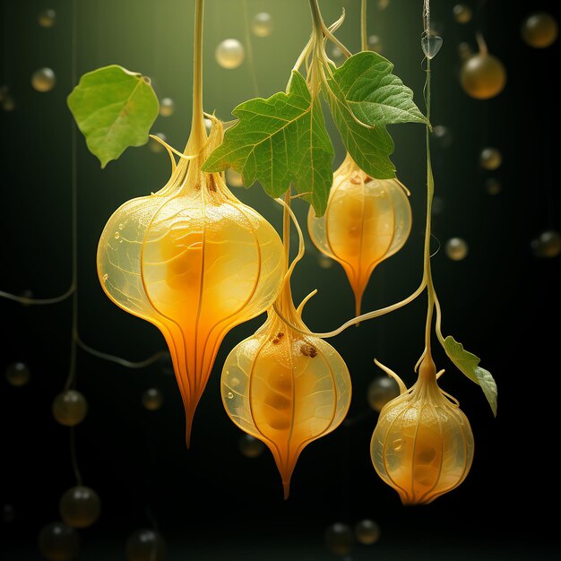 Foto paisagem de arte digital de cape gooseberry