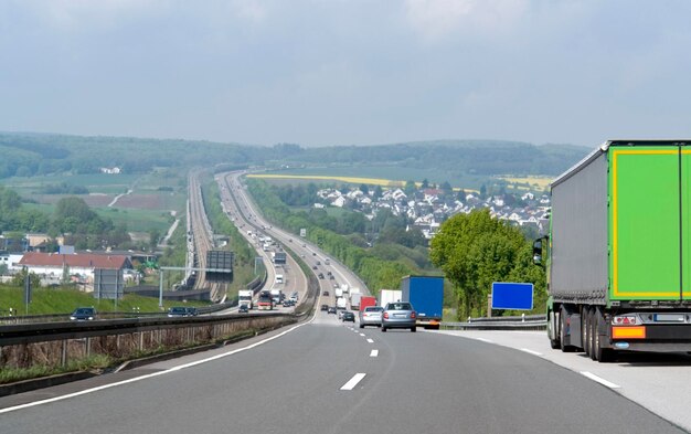 Foto paisagem de auto-estrada no sul da alemanha