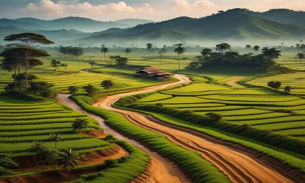 Paisagem de fundo bonito com a natureza