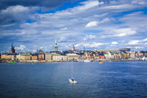 Paisagem de Gamla Stan em Estocolmo, Suécia