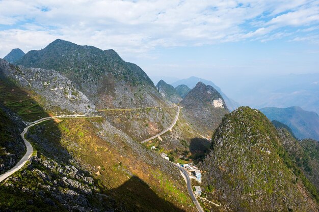 Foto paisagem de ha giang no norte do vietnã