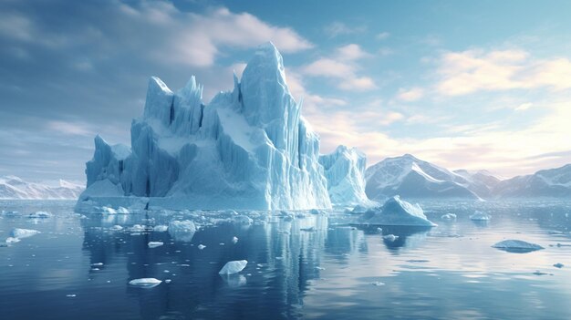 Paisagem de iceberg do Ártico Antecedentes naturais