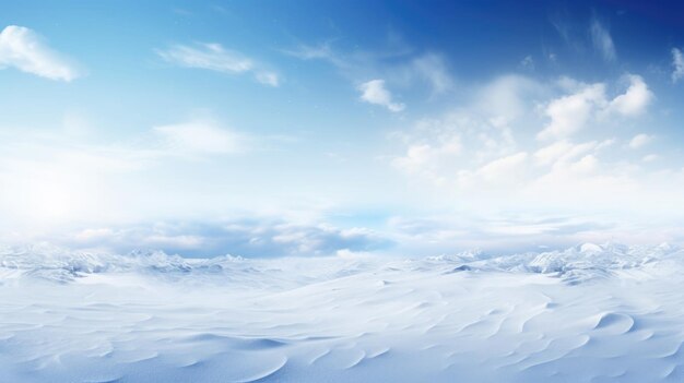 Paisagem de inverno com flocos de neve caindo Fundo nevado com espaço de cópia