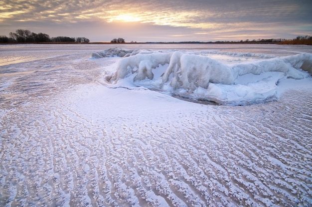 Paisagem de inverno. Composição da natureza.