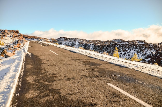 Paisagem de inverno na Cordilheira Alta