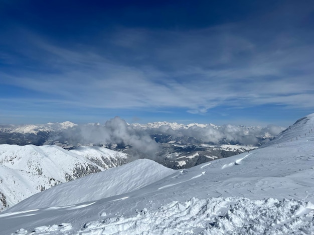 Paisagem de inverno nas montanhas