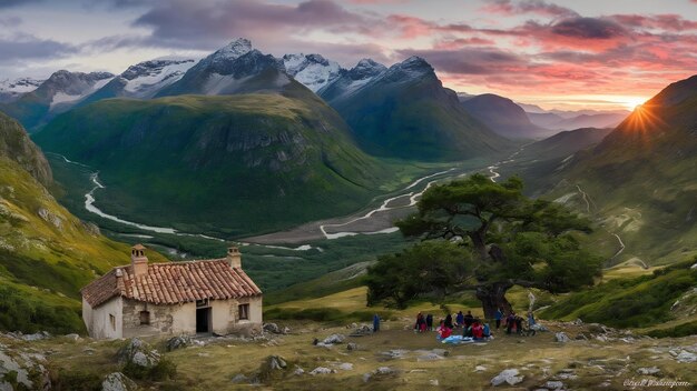 Paisagem de montanhas Pireneus Aragão