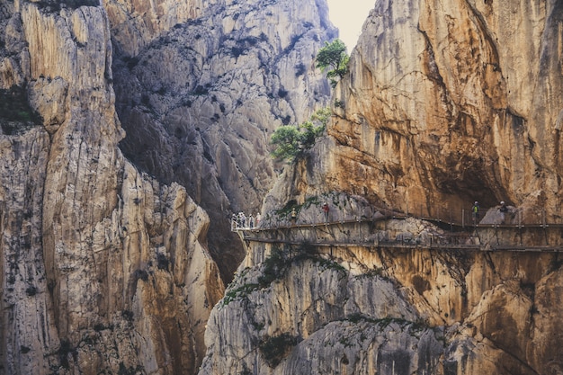 Foto paisagem de montanhas rochosas